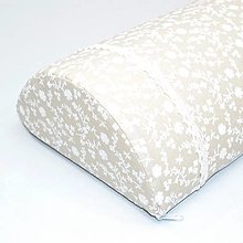 Úžitkový textil - Biele kvietky na béžovej - obliečka na vankúš polvalec - 15292908_