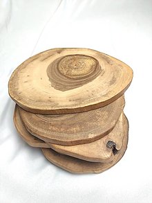Príbory, varešky, pomôcky - orechová podložka pod tanier - kontrastná (priemer cca 20 - 22 cm, hrúbka 1 cm) - 15295405_