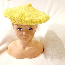 Detské čiapky - Baretka (Žltá) - 15294124_