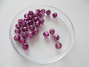 Korálky - perličky 4mm ružová 30ks - 15293143_