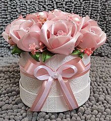 Dekorácie - Romantický box ruží (Ružová) - 15293648_