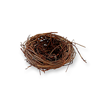 Polotovary - Prútene hniezdo 8 cm - Prírodné H84300 - 15294789_