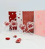 Papiernictvo - Malá valentínka - pozdrav (Ružová s kvietkymi a pidi srdiečkami) - 15294478_