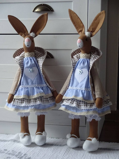 Hračky - Zajačia slečna v kabátiku - 15296044_
