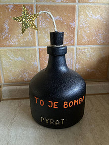 Nádoby - Maľovaná fľaša - TO JE BOMBA - 15297053_