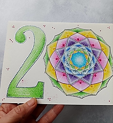 Papiernictvo - Pohľadnica k výročiu A5- Mandala "20" - 15297043_