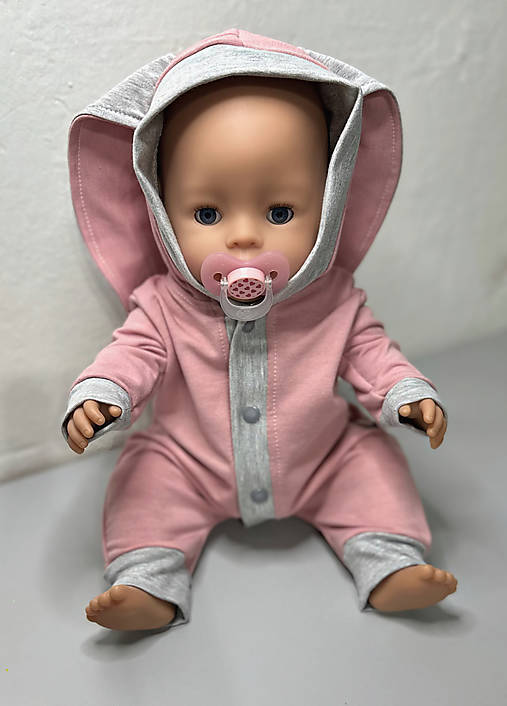 Zajko overal pre bábiky Baby Born (Staroružová)