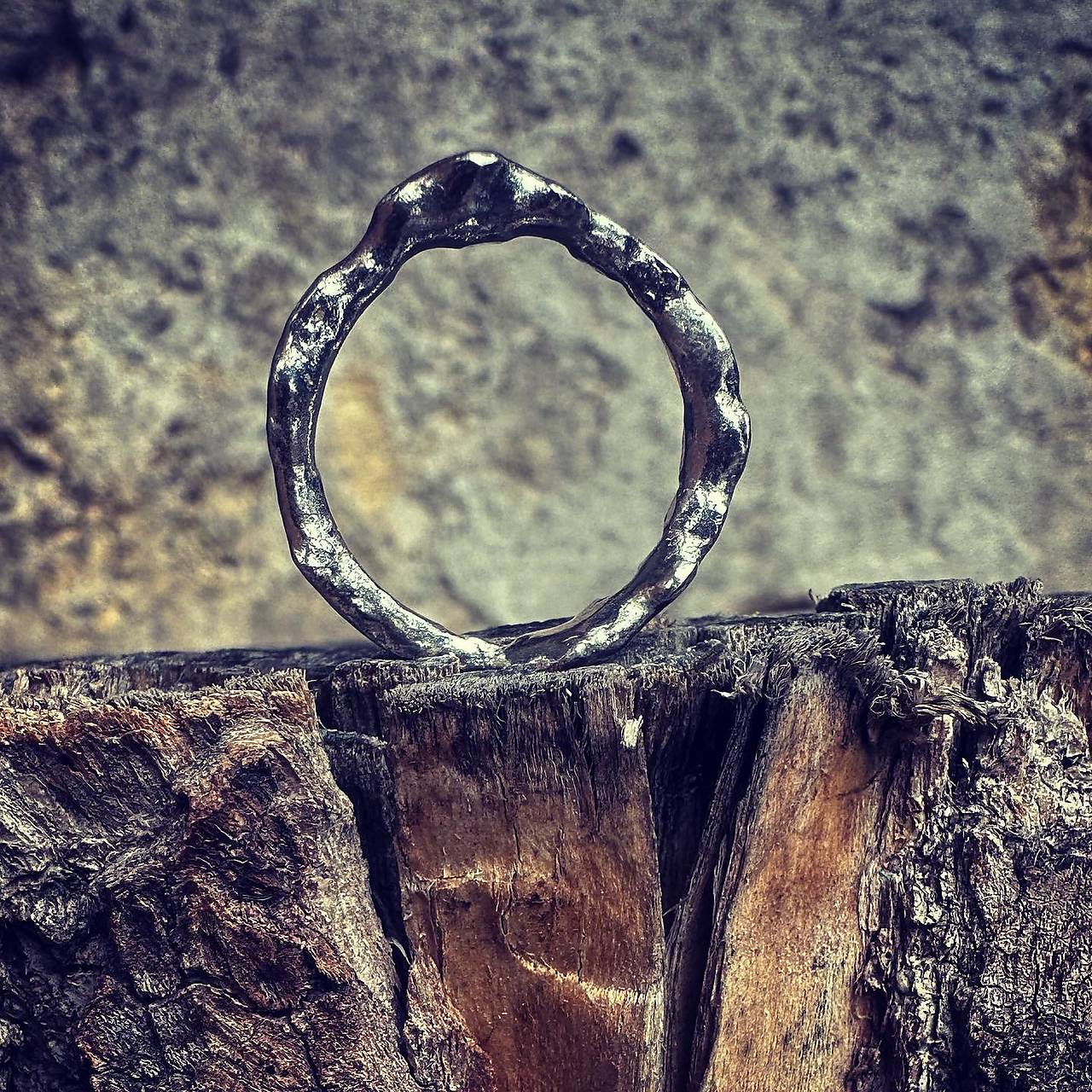 Strieborný prsteň - Nedokonalosť/Voda