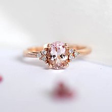 Prstene - Zásnubný prsteň s Morganitom velkosť 50 - 15297986_
