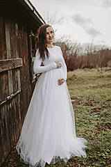 Tehotenské oblečenie - Tehotenské svadobné šaty – Tamie - 15295829_