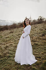 Tehotenské oblečenie - Tehotenské svadobné šaty – Tamie - 15295834_