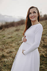 Tehotenské oblečenie - Tehotenské svadobné šaty – Tamie - 15295836_