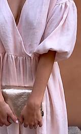 Šaty - Vzdušné ľanové šaty - Fénix (nezábudková) - 15299007_