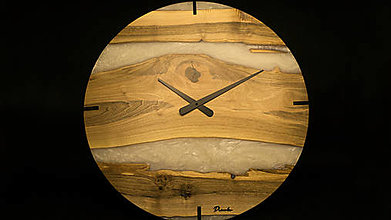 Hodiny - Veľké nástenné epoxidové hodiny - 15298759_