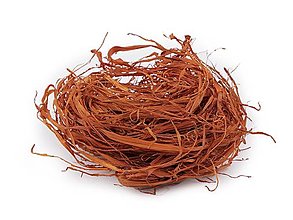 Polotovary - Dekoračná drevitá tráva (Oranžová) - 15295821_