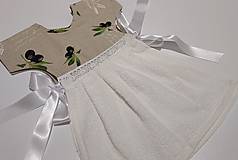 Úžitkový textil - Dekoračný uterák na rúru,,olivy na režnej" - 15299854_