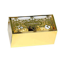 Polotovary - Darčeková vianočná krabička - zlatá - 15301263_