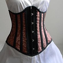Šaty - Gotický korzet pod prsia z brokátu /OP 70-78cm/ - 15302810_