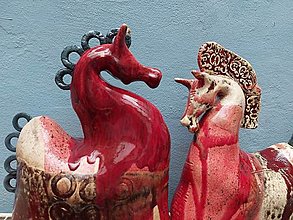 Sochy - Keramika, Koník Red - 15302603_