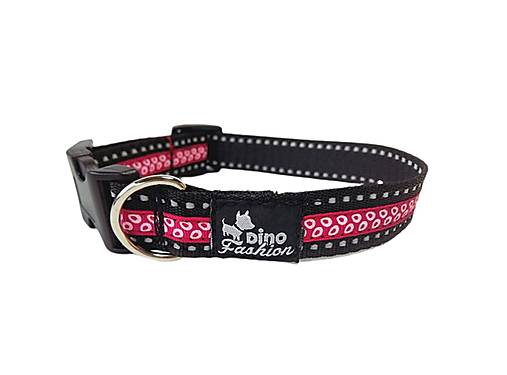 Pre zvieratá - Reflexný obojok Pink Ornament - 15299648_