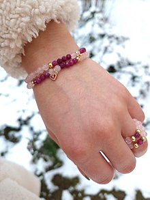Sady šperkov - SADA  Valentín-Rubín, Ruženín a srdce so zirkónmi - 15300882_
