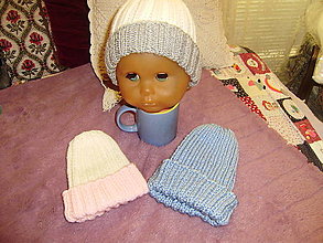 Detské čiapky - Detské pletené čiapky - 15301351_