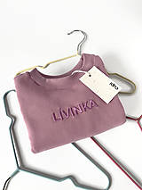 Detské oblečenie - Detská mikina s menom LÍVINKA - lavender - 15301155_