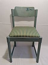 Nábytok - Zelená stolička s čalúnením - 15302519_