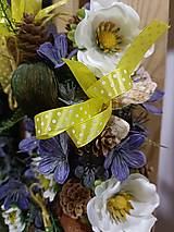 Dekorácie - Venček na dvere - Jarný žltomodrý - skorá jar - 15302692_