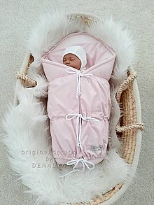 Detský textil - Zavinovačka Baby ružová z kolekcie Scandinavia70x70cm s prisitym puzdrom - 15303994_