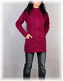 Mikiny - Kabátek na zip-svetrovina(více barev) - 15303832_