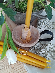 Svietidlá a sviečky - Sviečka zo včelieho vosku 24cm - 15303526_