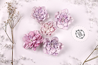 Papiernictvo - Ručne vyrobené kvety Mix3 - 15303298_