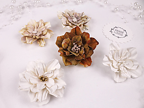 Papiernictvo - Ručne vyrobené kvety Mix4 - 15303316_