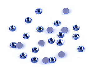 Galantéria - Šatónové ruže hot-fix SS16 (Modrá) - 15303593_