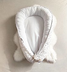 Detský textil - Hniezdo pre bábätko Scandinavia biela - 15307595_