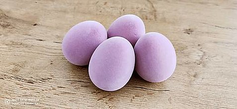 Galantéria - Zamatové vajíčka - 9 cm (Ružová) - 15306052_