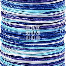 Galantéria - (4110) Segmentová farbená polyesterová šnúrka, 0.8 mm - návin 10 metrov - 15306532_