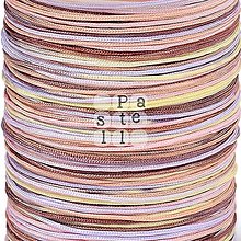Galantéria - (3200) Segmentová farbená polyesterová šnúrka, 0.4 mm - návin 15 metrov - 15306574_