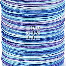 Galantéria - (3221) Segmentová farbená polyesterová šnúrka, 0.4 mm - návin 15 metrov - 15306609_