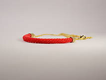 Náhrdelníky - Háčkovaný červený náhrdelník - 15309186_