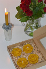 Sviečky - Darčekové balenie sviečok -ruže - 15305989_