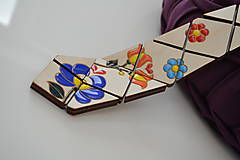 Pánske doplnky - Drevená kravata maľované kvety Dorka - 15306275_