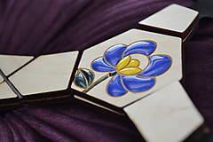 Pánske doplnky - Drevená kravata maľované kvety Dorka - 15306278_