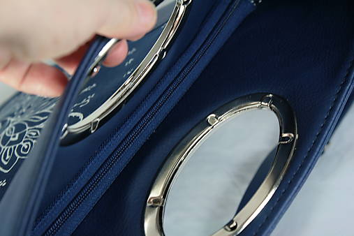Modrotlačová kabelka LORA modrá 1