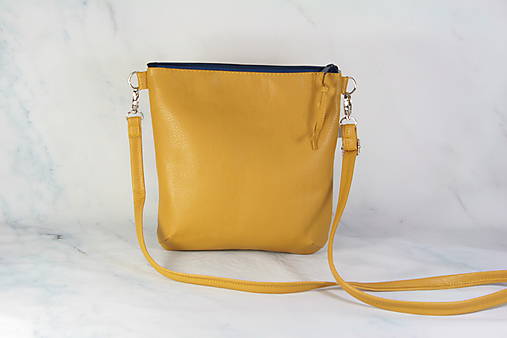 Modrotlačová kabelka Dara žltá 1