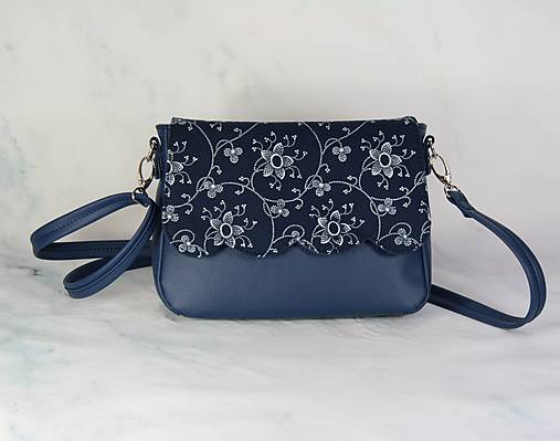 Modrotlačová kabelka Eliška new modrá 1