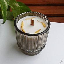 Sviečky - Sójová sviečka v skle - jazmín - 15309508_