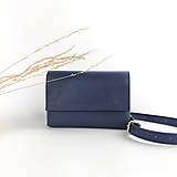 Kožená kabelka SimpleMe (modrá)