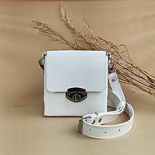 Kabelky - Kožená kabelka Maisie (biela) - 15309542_